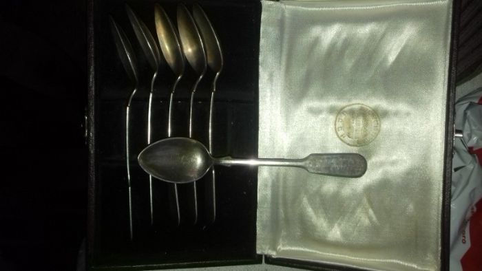 Винтаж: столовые приборы - вилки. ложки Гос.Банкь срібло