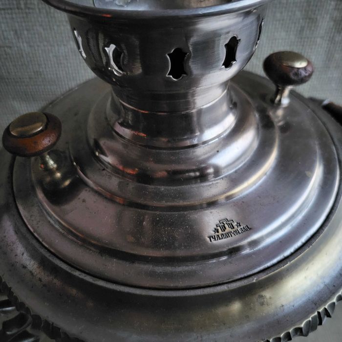 Самовар жаровой с Веницианскими ручками Патронный з-д на дровах редкий