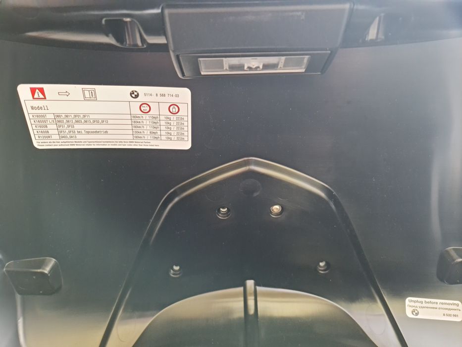 Kufer centralny bmw k1600 gtl ex 1250rt mineral white met option 719