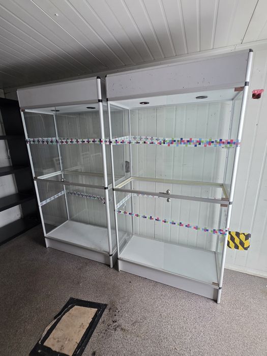 Witryny Aluminiowe Szklane Podświetlane 190x100x45