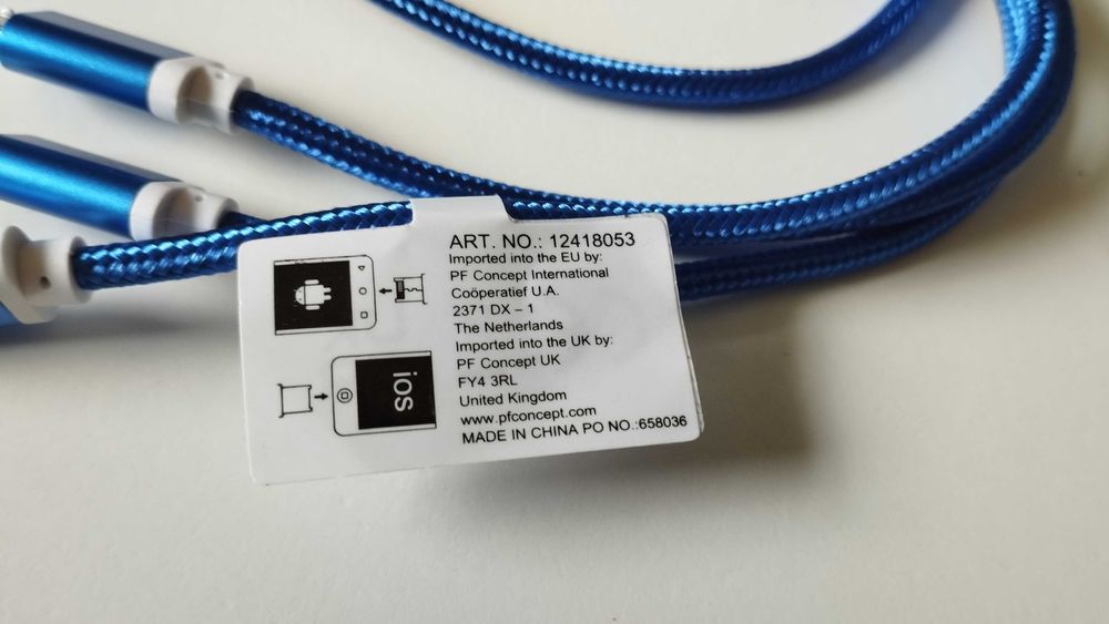 Kabel do ładowania 5 w 1 z podwójnym wejściem