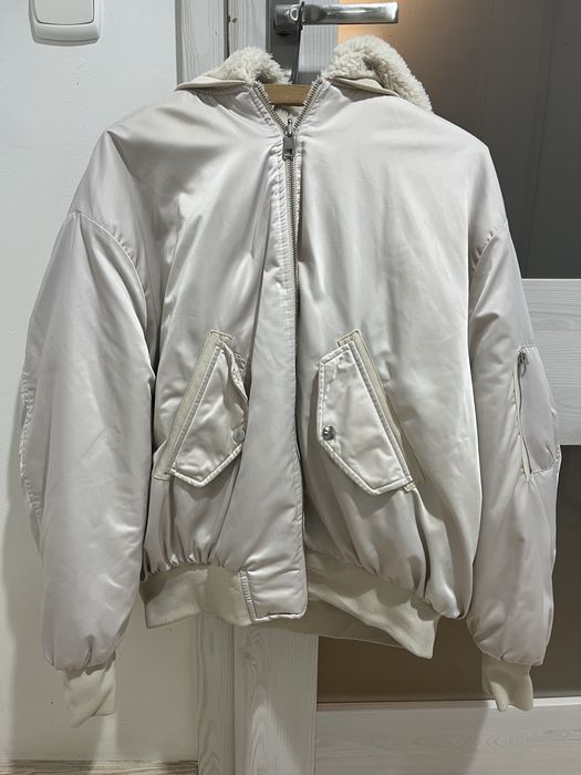 ZARA beżowa dwustronna kurtka z misiem