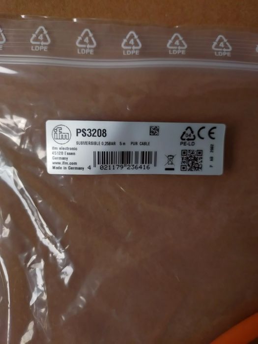Sonda Hydrostatyczna IFM PS3208 Orginalna Nowa