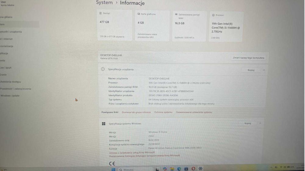 laptop gamingowy MSI