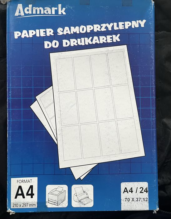 Etykiety samoprzylepne A4 admark ponad 900 arkuszy