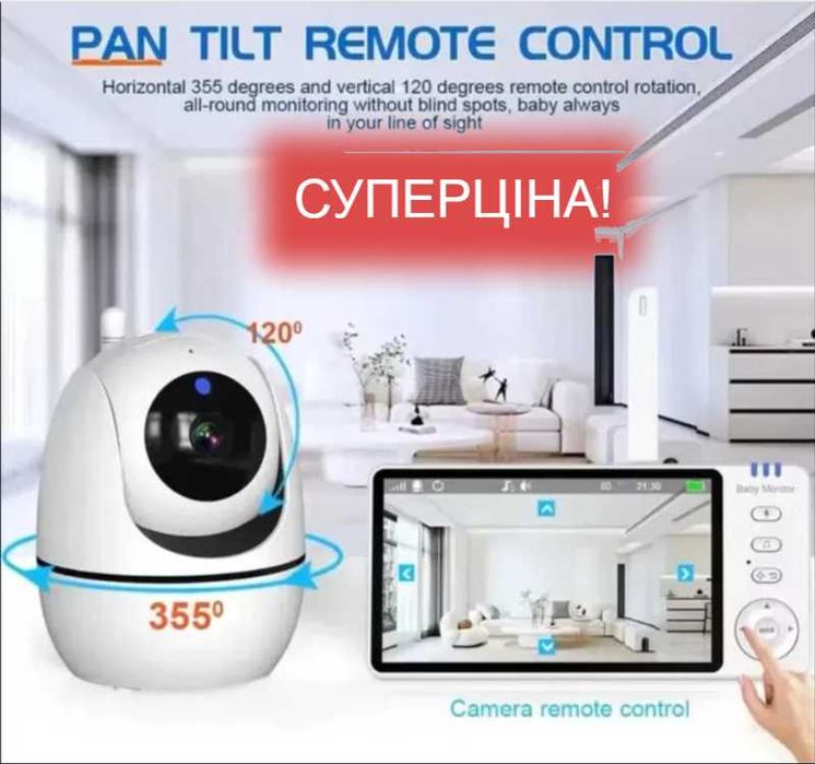 Видеоняня (Радионяня) Baby monitor ABM501 бездротовая Камера. Ноч. Реж