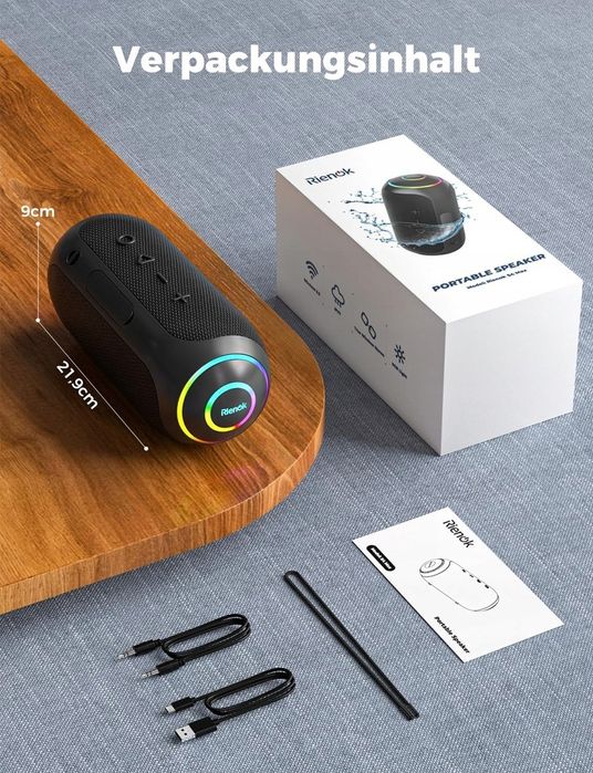 Głośnik Przenośny Łazienkowy Bluetooth Wodoodporny