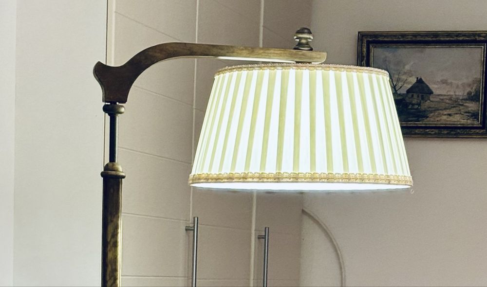 Торшер XIX - XX ст вінтажний деревяний підлоговий