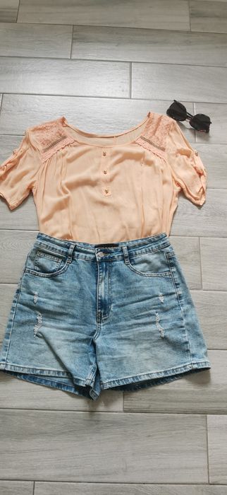 Bawełniana bluzka morelowa