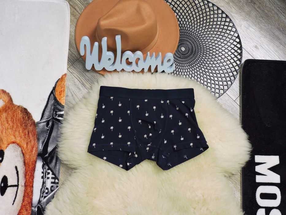 H&M - bawełniane bokserki palmy r 134/140