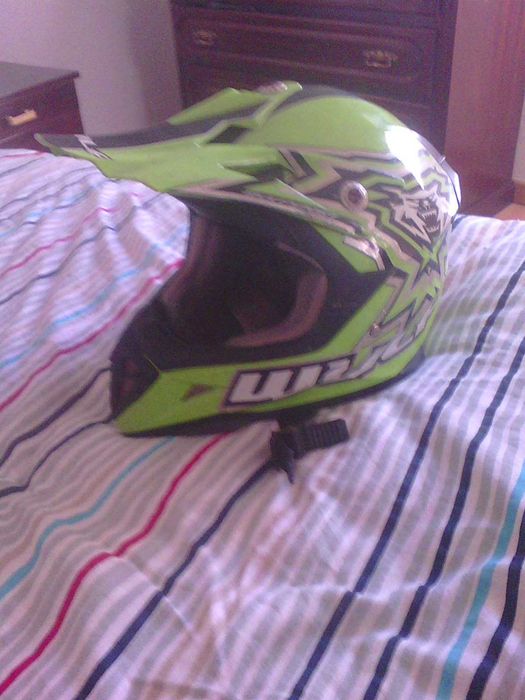capacete cross verde
