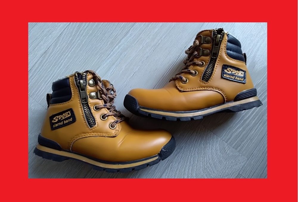 BADOXX jak NOWE! ciepłe ZIMOWE Traperki, Kozaczki rozmiar: 29 (19cm)