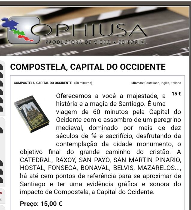 Cassete compostela, capital do ocidente