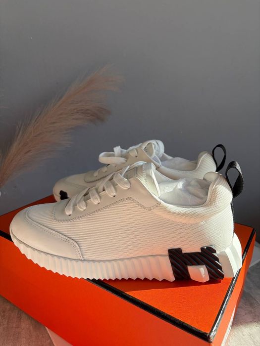 Sneakersy Hermes skórzane