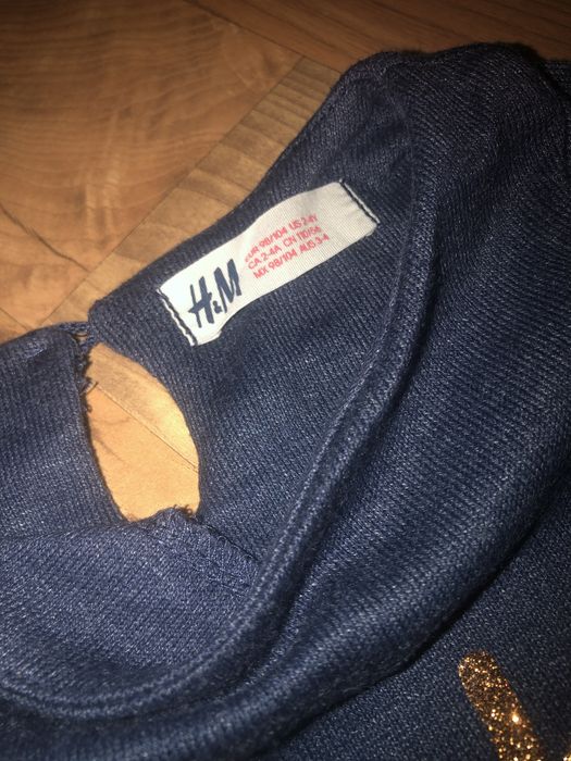 Sukienka z krótkim rękawem dziewczynka H&M rozm 98/104