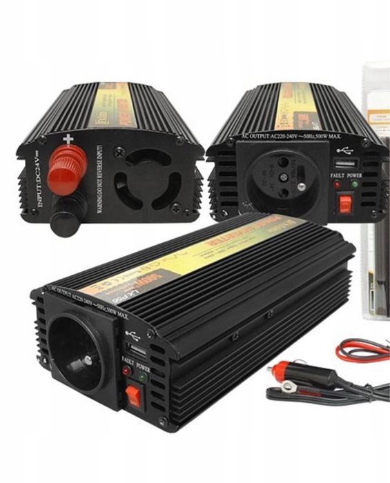Lextool przetwornica 230v 24v 500W + kable