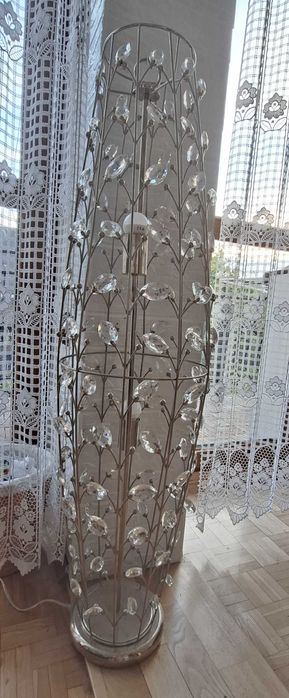 Lampa podłogowa GLAMOUR, HOME&YOU, kryształki, pięknie się mieni