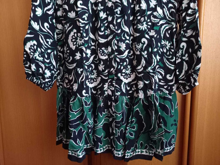 (NOVO C/ ETIQUETA, PORTES GRÁTIS) ZARA - Vestido Com Estampado Floral