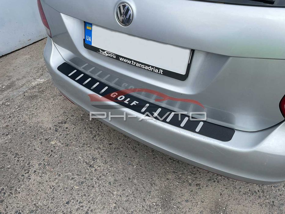 Накладка на задній бампер VW Golf 5 6 VI Combi Універсал Карбон