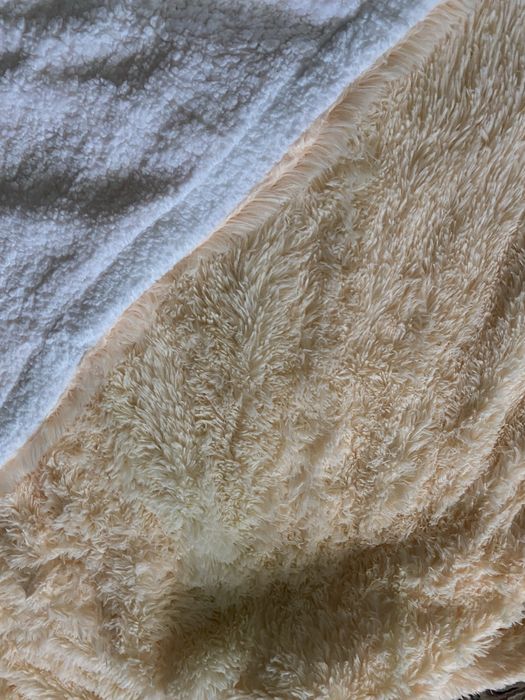 Утеплений подвійний плед-травка