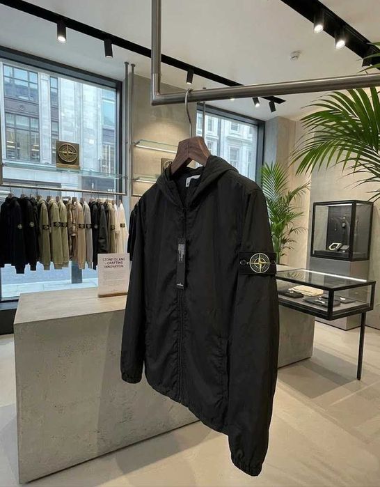 ВІДПРАВКА БЕЗ ПЕРЕДПЛАТ - Черная Ветровка Куртка Stone Island