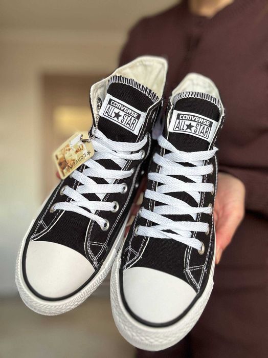 Converse All Star Chuk Tailor високі коверси чорні НАЛОЖКА