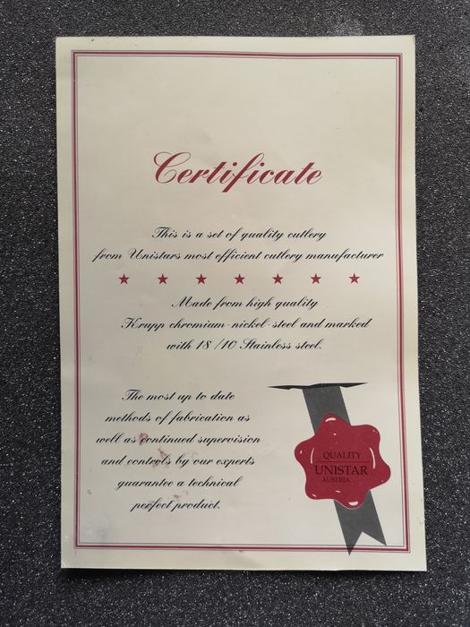 Zestaw sztućców na dla 12 osób - 72 elementy walizka w walizce Unistar