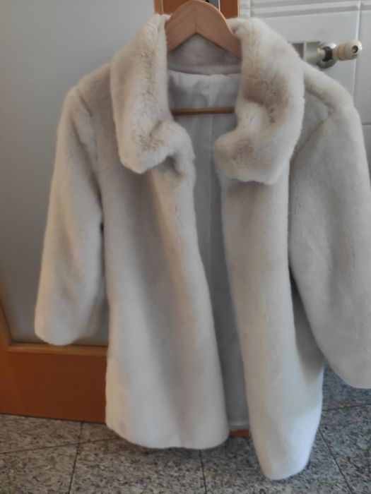Casaco de pelo bege