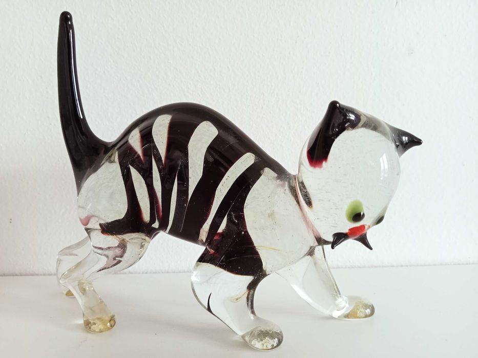 Koty szklane figurki kot szkło