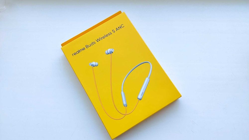 Realme Buds Wireless 5 ANC, Bluetooth наушники, yellow-silver