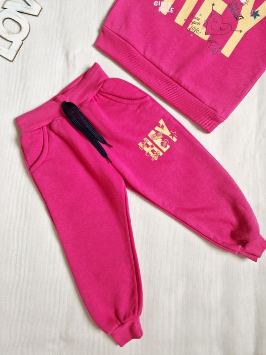 Теплий спортивний костюм Pitici дівчинка 4-5 р, 3-4 р штани батнік