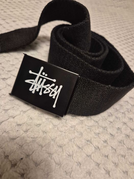 Pasek czarny Stussy regulowany