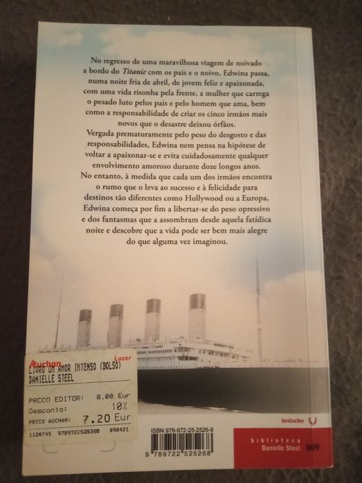 Livro de Danielle Steel" Um Amor Imenso"