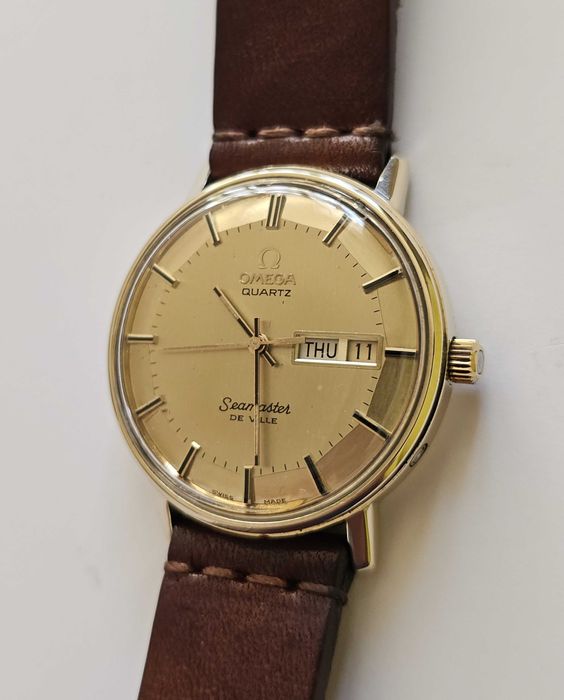 Omega Seamaster de Ville Pie Pan 14k 585 złoty z 1977 roku