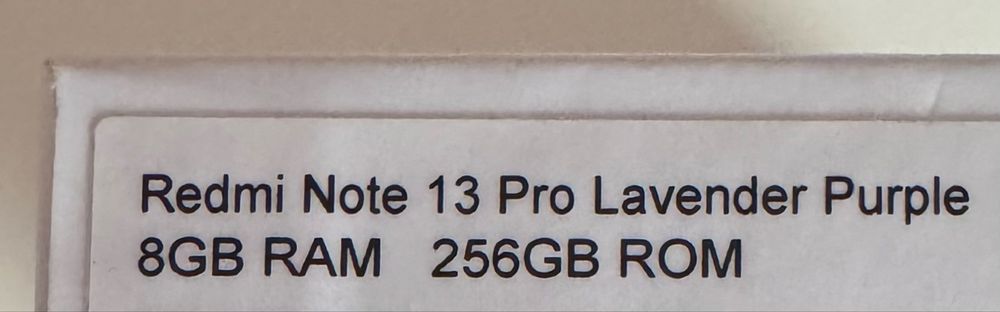 Xiaomi Redmi Note 13 Pro 8GB RAM / 256GB ROM – Lavender Purple