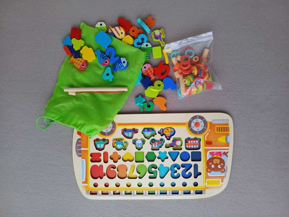 Drewniany sorter, układanka dla dzieci 3+, stan idealny, jak nowa