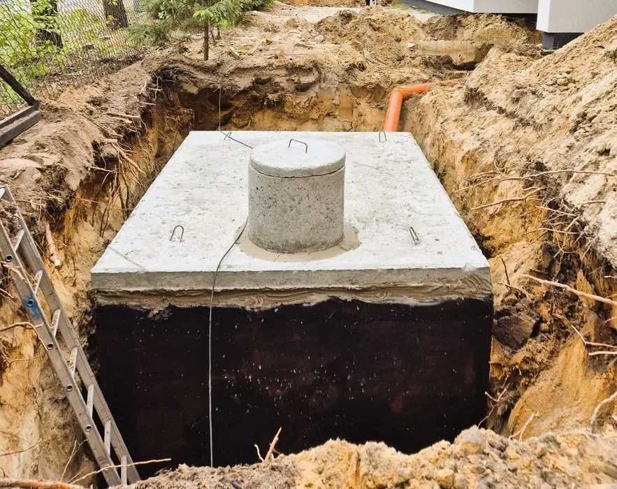 Szambo betonowe 10m3 zbiornik na deszczówkę 8m3 z wykopem