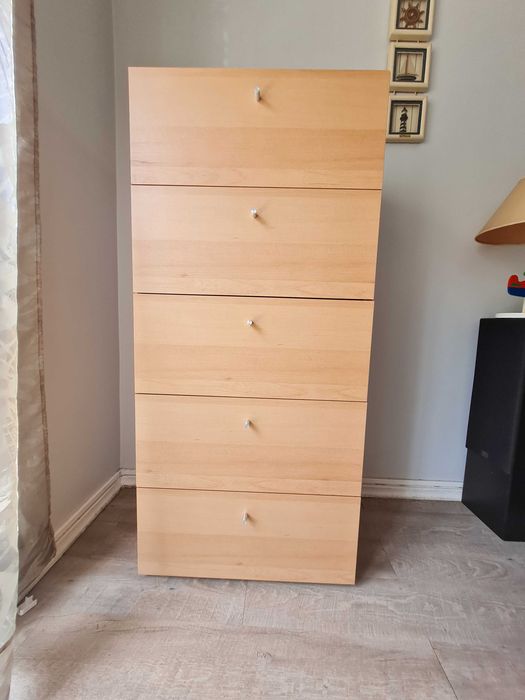 Conjunto Camiseiro + Mesa Cabeceira cor faia