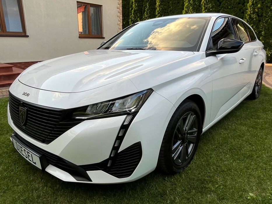 Peugeot 308 Biały 1.5 D 131KM Ledy Czujniki Parkowania Gwarancja Opłacony Płock