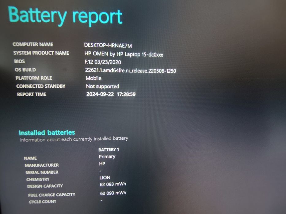 HP OMEN, 15-dc0019np. gtx1060ti 6gb, Core i7, 16gb ram, 256gb ssd, bat