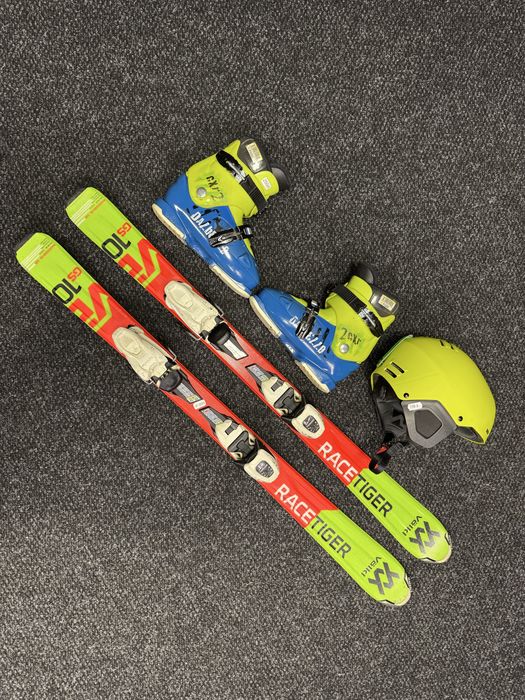 Zestaw Narty Junior Volkl Racetiger 110cm + Buty Dalbello 22cm + Kask