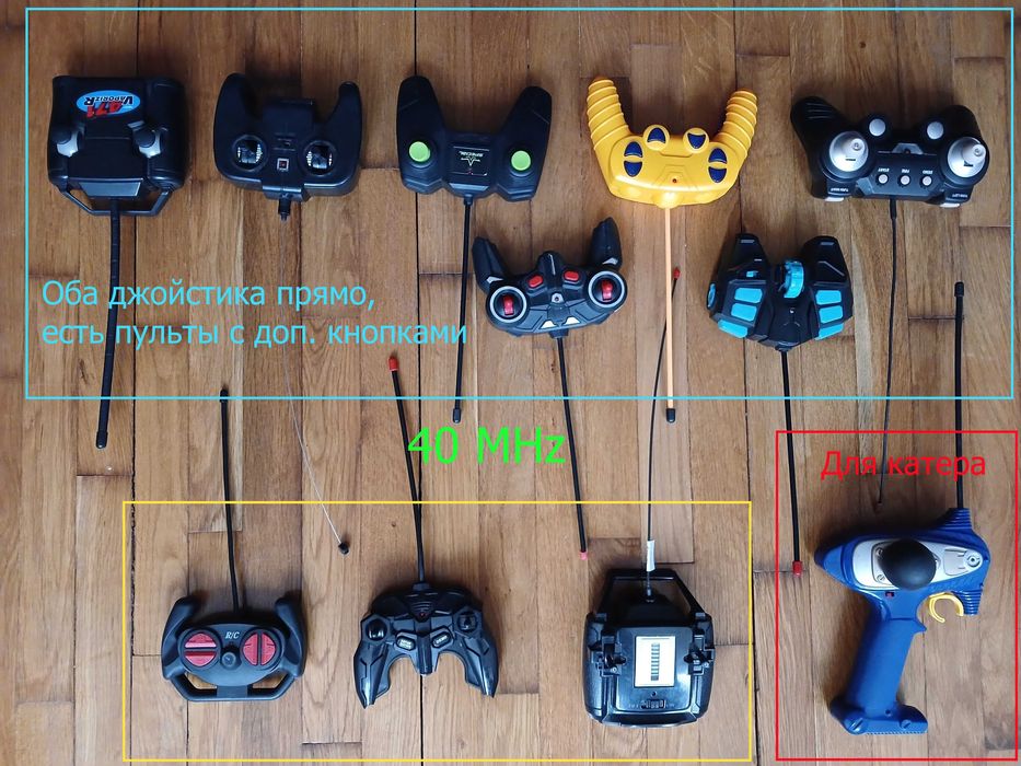 RC пульт радіокерування для машинки іграшки 27, 40, 49MHz, 2.4GHz