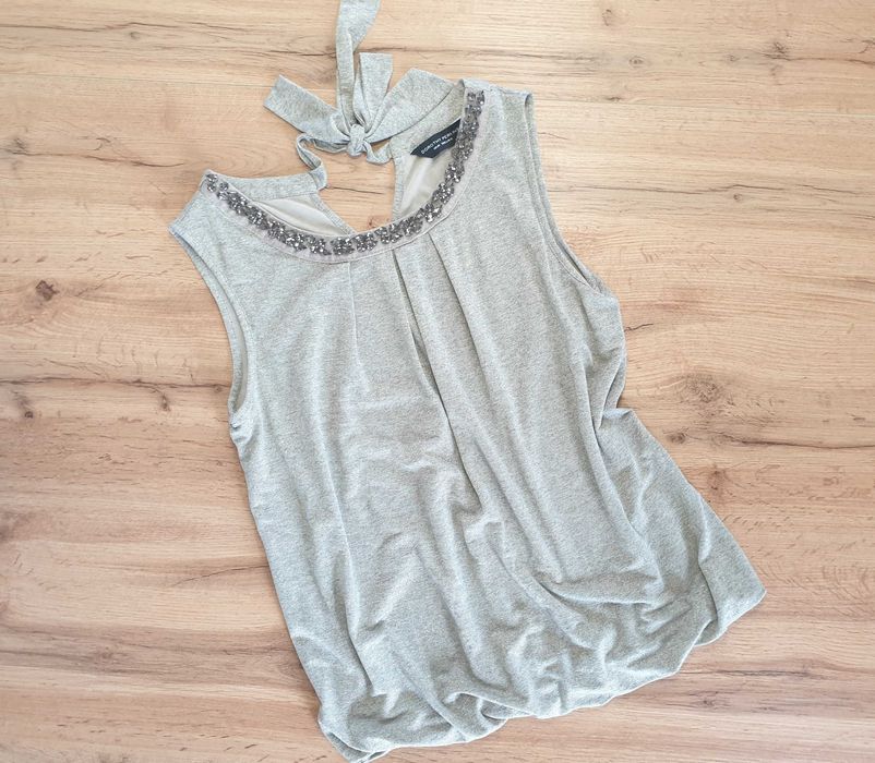 Bluzka z kryształkami i złotą nitką, 60%wiskoza,DorothyPerkins, rozm.M