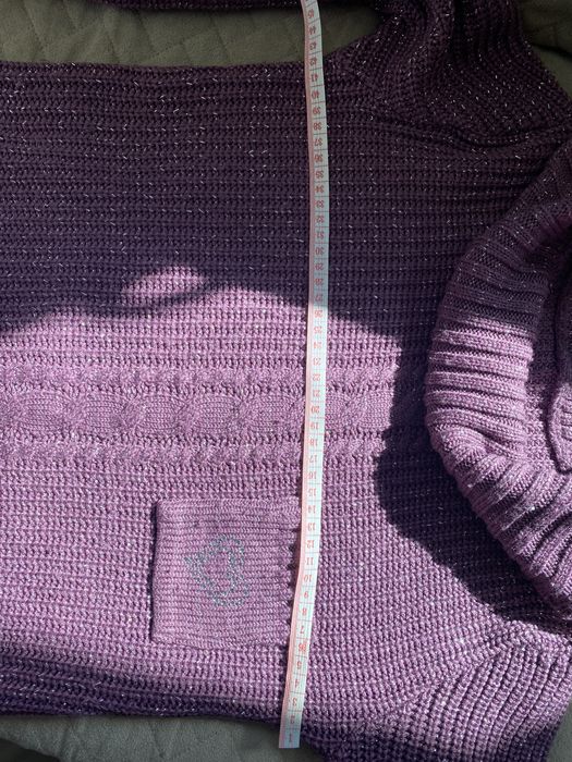 Sweter z golfem fioletowy r. 36/S