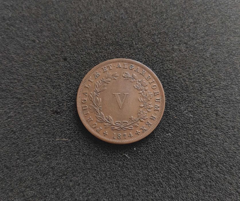 Moeda V Reis 1874 - Bela