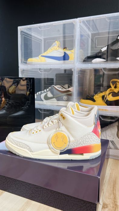 Limitowan Jordan 3 J Balvin Medellín Sunset. Rozmiar 45.5 EU. Nowe