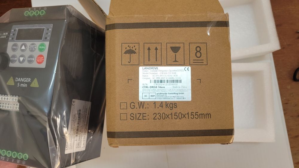 Із 380 на 380 В. 5,5 кВт Частотний перетворювач 5,5 кВт Landrive CW 10