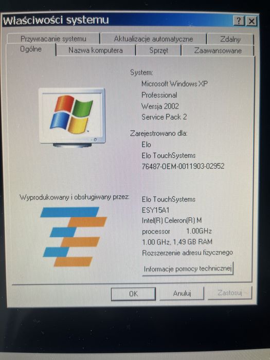 Elo touch terminal Pos Win XP dotykowy RS232