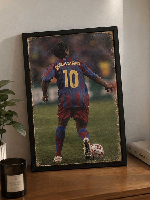 Quadro Retro Ronaldinho 30x40cm