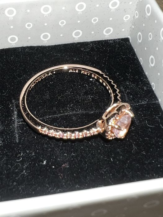 Pierścionek PANDORA serce rose gold 56 promise ring